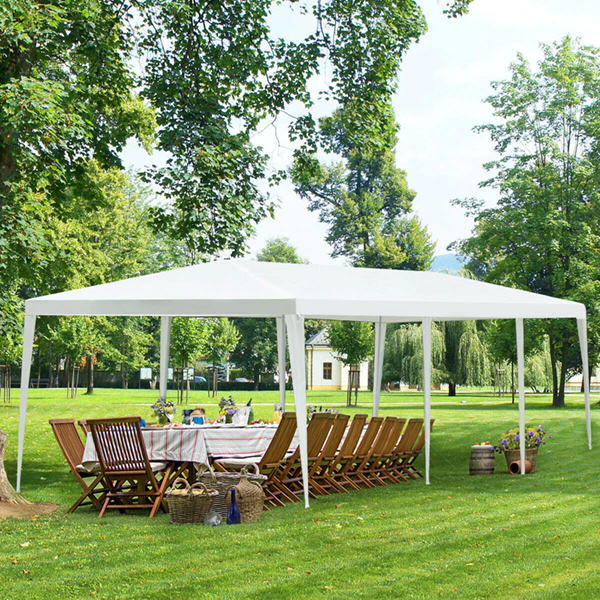 Shade potluck in the garden pergola