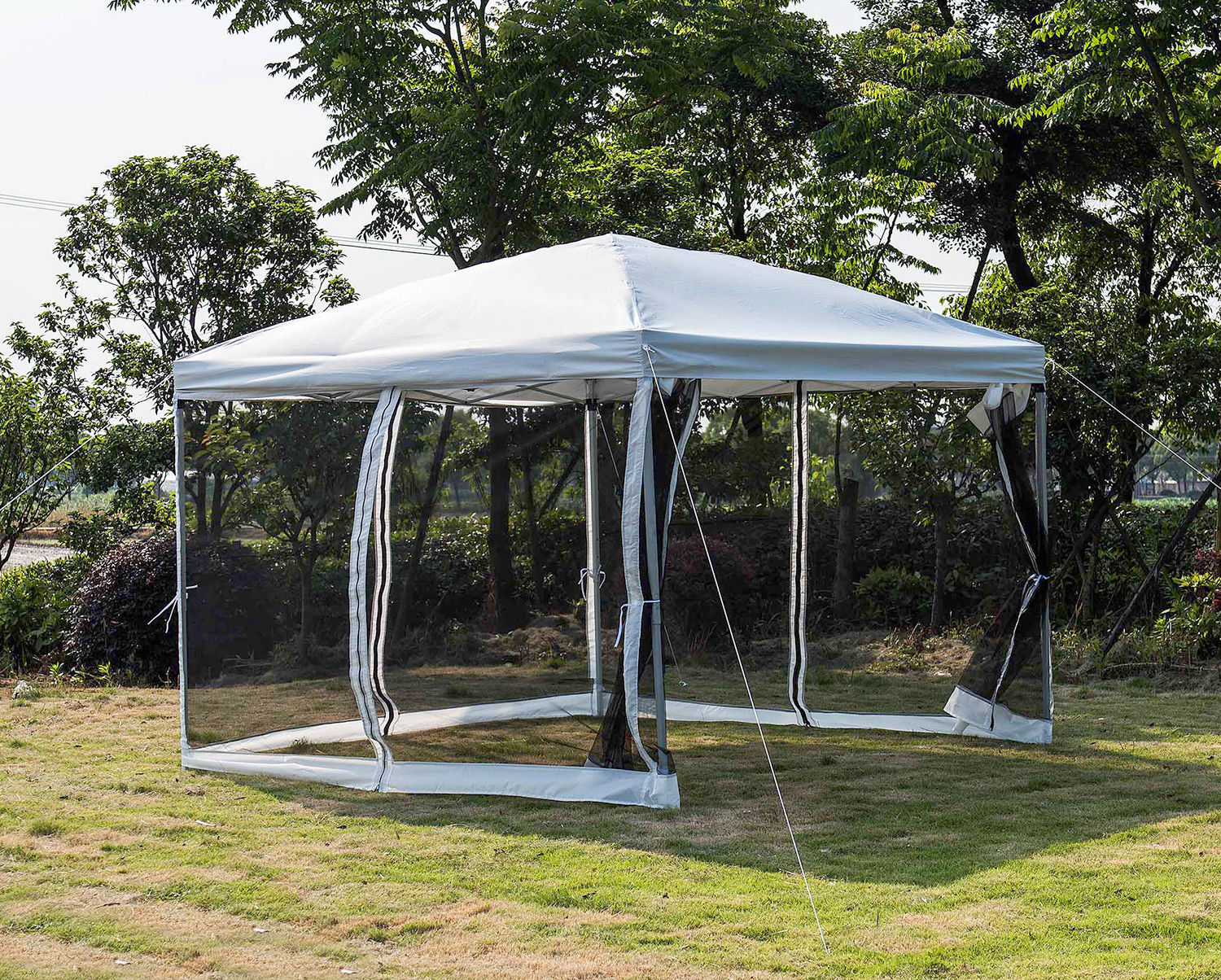 garden gazebo with mosquito netting