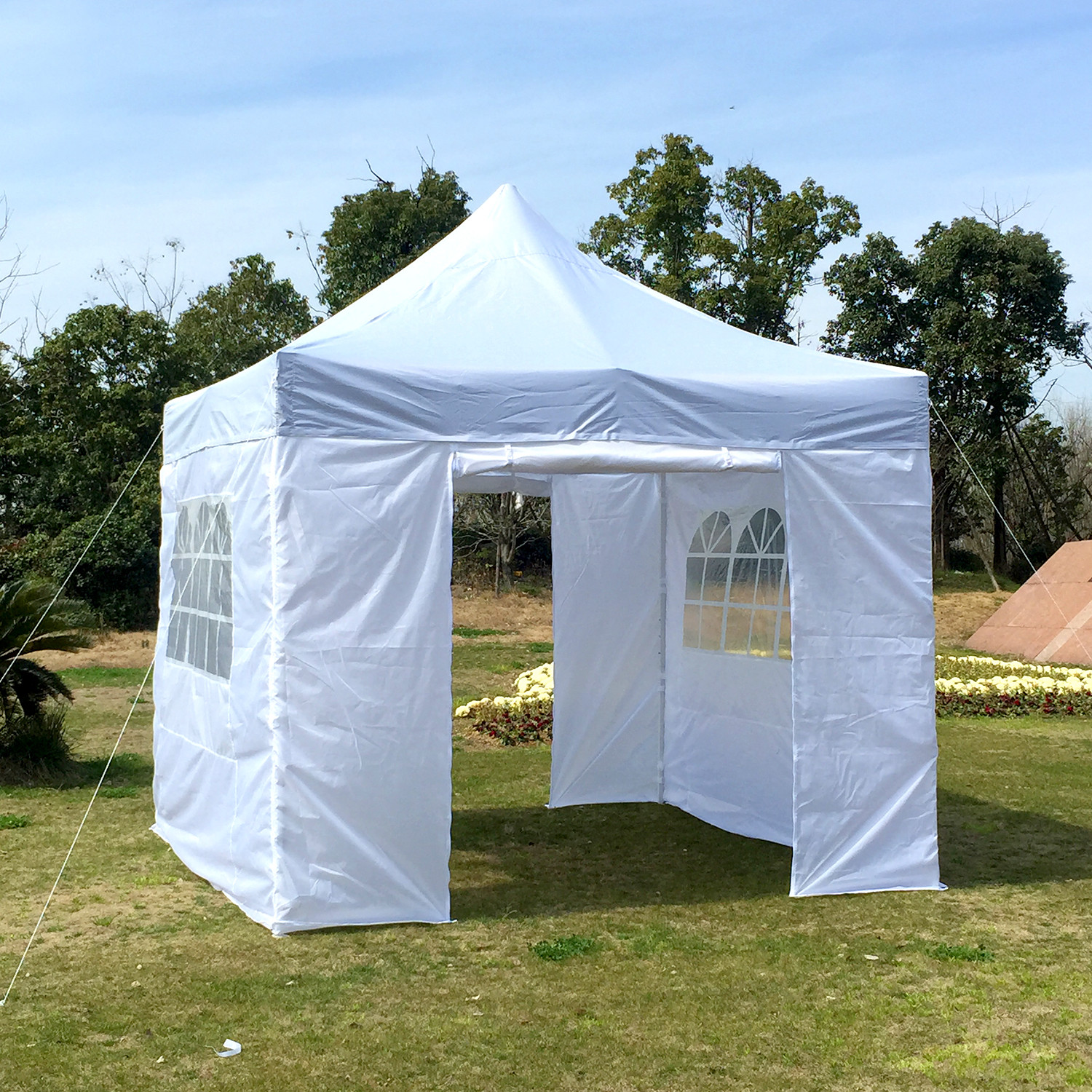 pop up gazebo with sidewall and window