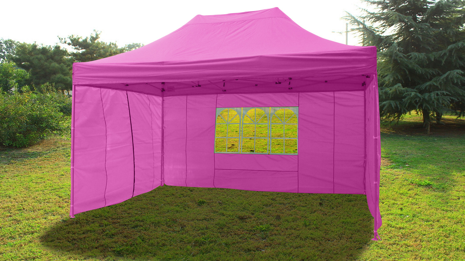 3×4.5m quick up canopy with 3sides walls