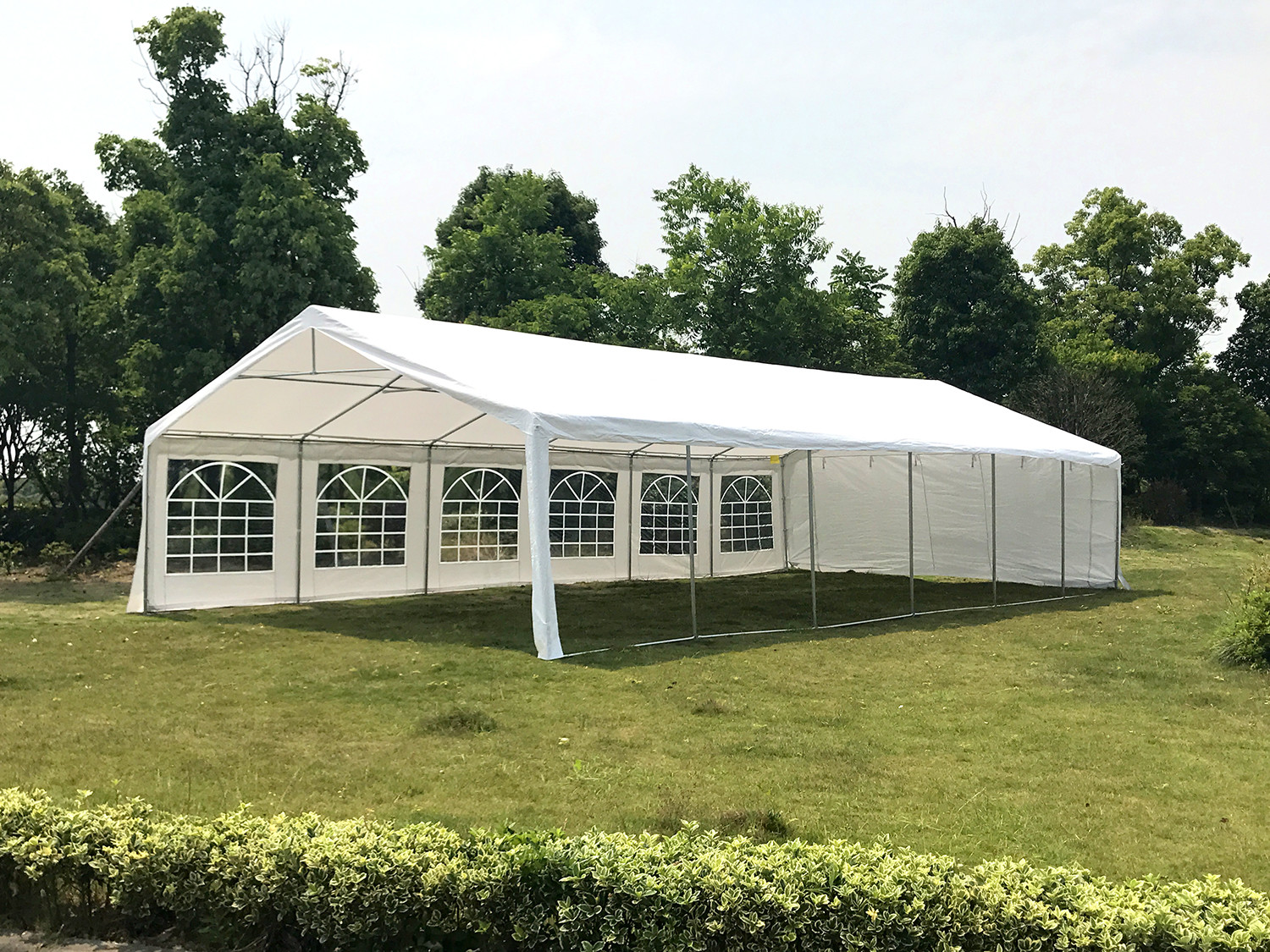 big tent with strong galvanized poles for events